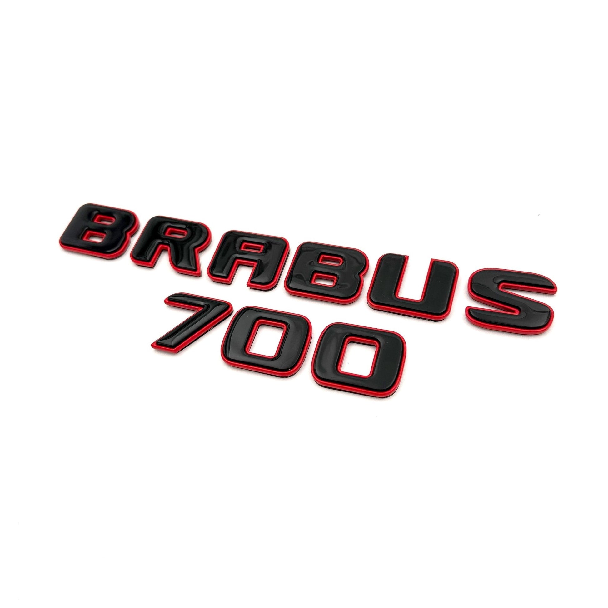 Metallic Brabus 700 style emblems badges for Mercedes-Benz G-Class W463 W463A W464 Black Red Set