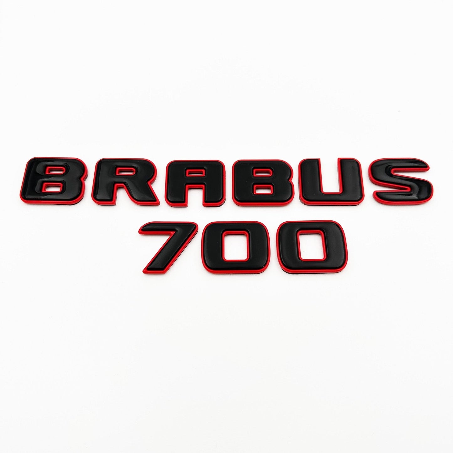 Metallic Brabus 700 style emblems badges for Mercedes-Benz G-Class W463 W463A W464 Black Red Set