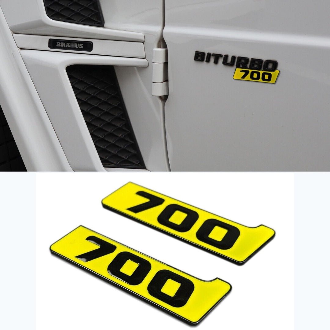 Metal Brabus 700 W logo badges for Mercedes-Benz W463 W463A G-Class