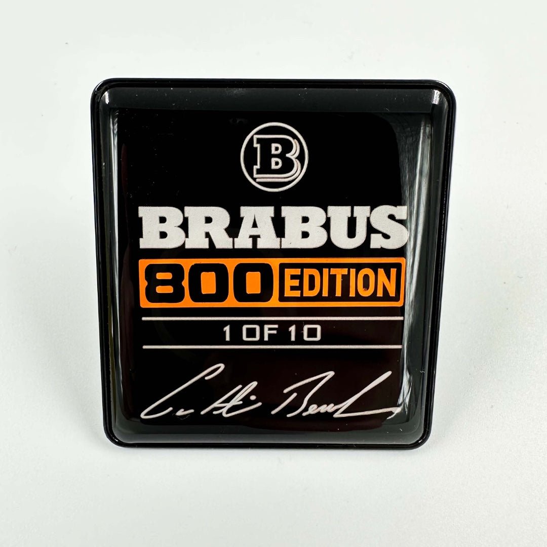 Metal Brabus 800 edition 1 of 10 Orange seats emblem badge logo set for Mercedes-Benz W463A G-Class