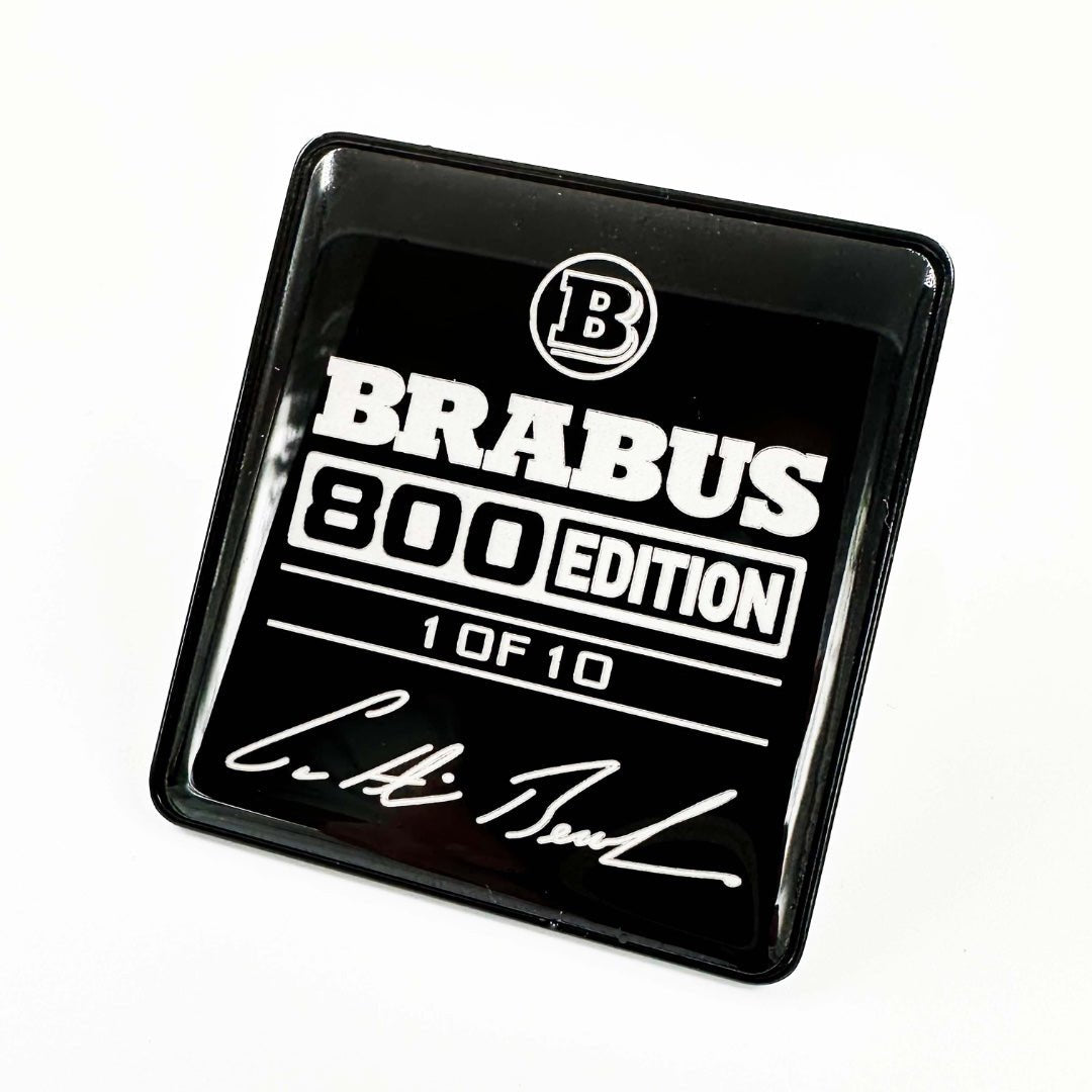 Metal Brabus 800 edition 1 of 10 White seats emblem badge logo set for Mercedes-Benz W463A G-Class