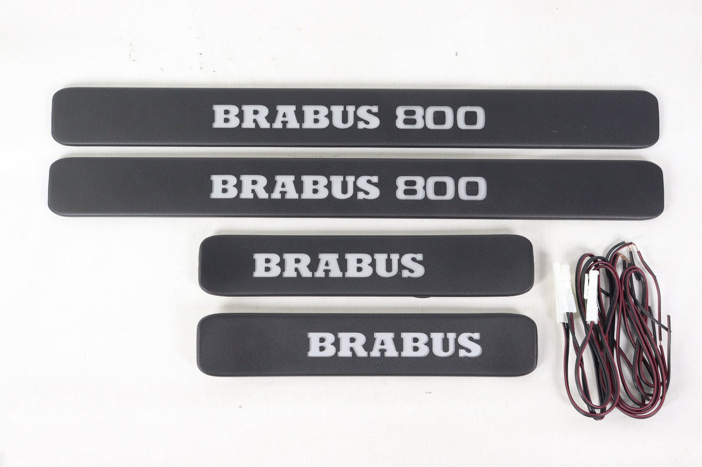 Metal Brabus 800 White + Orange LED Illuminated door sills for Mercedes-Benz W463A W464 G-Class