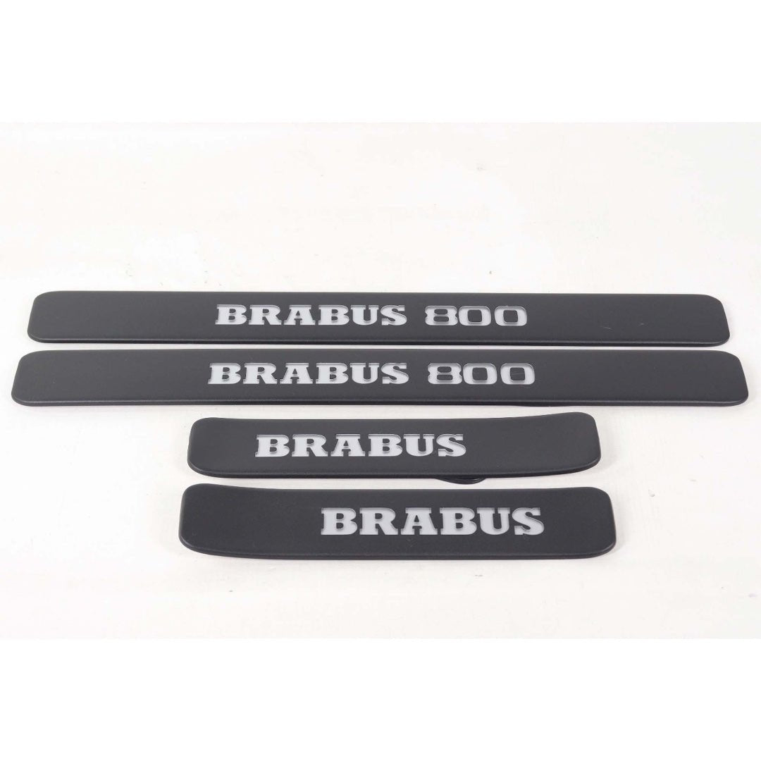 Metal Brabus 800 White + Orange LED Illuminated door sills for Mercedes-Benz W463A W464 G-Class