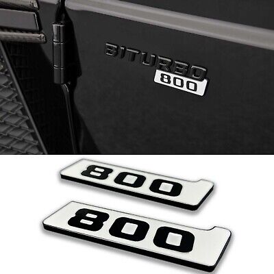 Metal Brabus 800 white superwhite fenders emblem logo badges for Mercedes-Benz W463 W463A G-Class