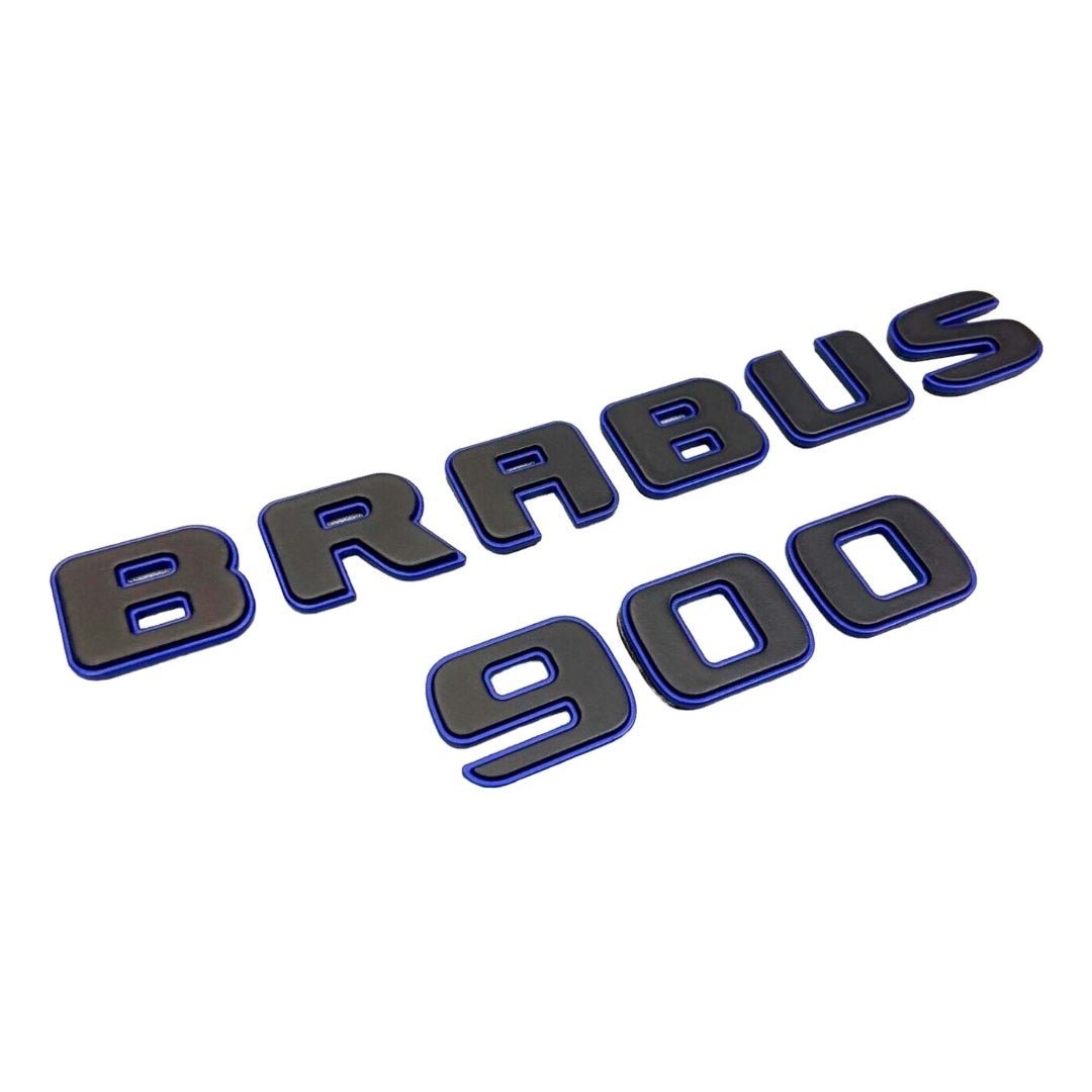 Metallic Brabus 900 ROCKET black blue emblems badges set for Mercedes-Benz G-Class W463 W463A