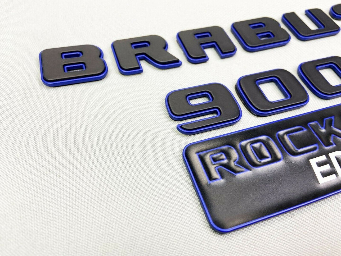 Metallic Brabus 900 ROCKET edition blue emblems badges set for Mercedes-Benz G-Class W463A