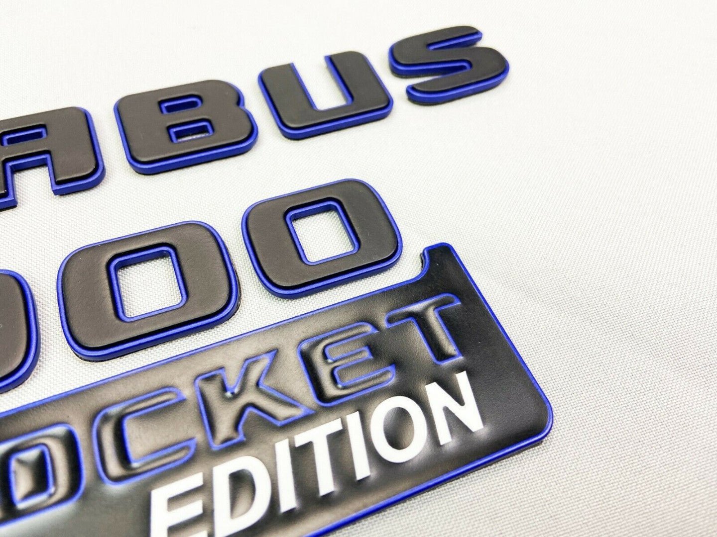 Metallic Brabus 900 ROCKET edition blue emblems badges set for Mercedes-Benz G-Class W463A