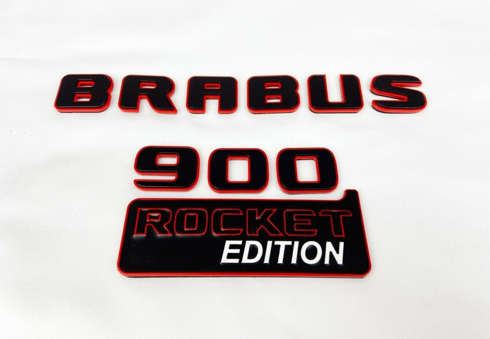 Metallic Brabus 900 ROCKET edition emblems badges set for Mercedes-Benz G-Class W463A