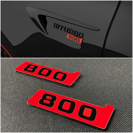 Metal Brabus BITURBO 800 Side Plate logo badges set for Mercedes-Benz W463 W463A