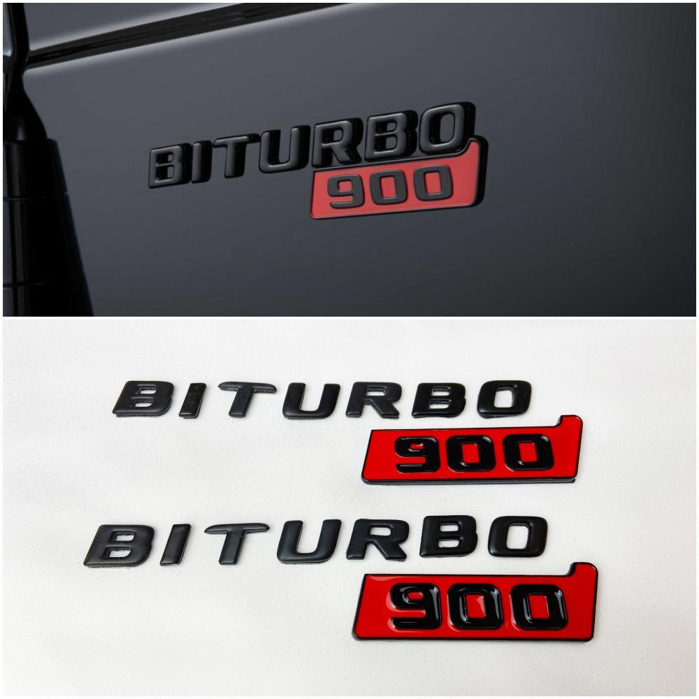 Metallic Brabus Biturbo 900 emblem logo badges set for Mercedes-Benz W463 W463A G-Class