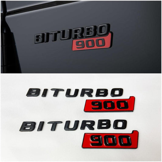 Metallic Brabus Biturbo 900 emblem logo badges set for Mercedes-Benz W463 W463A G-Class