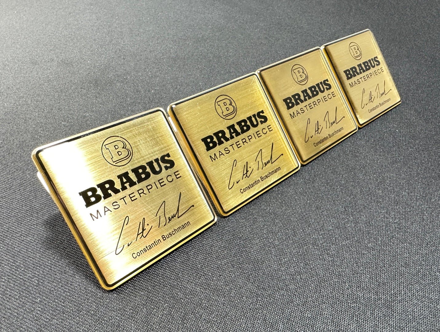 Metal Brabus Masterpiece Gold seats emblem badge logo set for Mercedes-Benz W463A G-Class