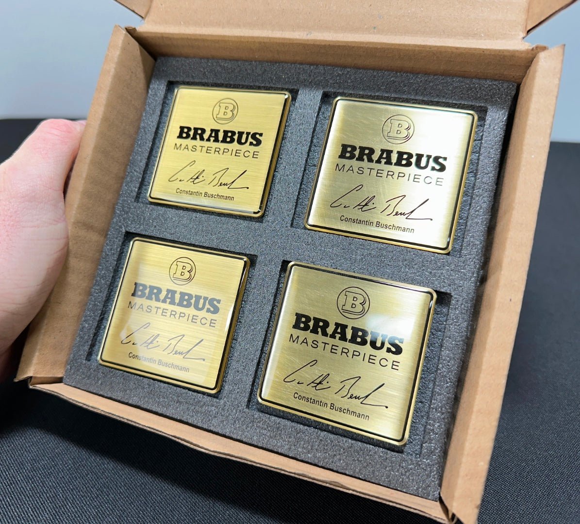 Metal Brabus Masterpiece Gold seats emblem badge logo set for Mercedes-Benz W463A G-Class