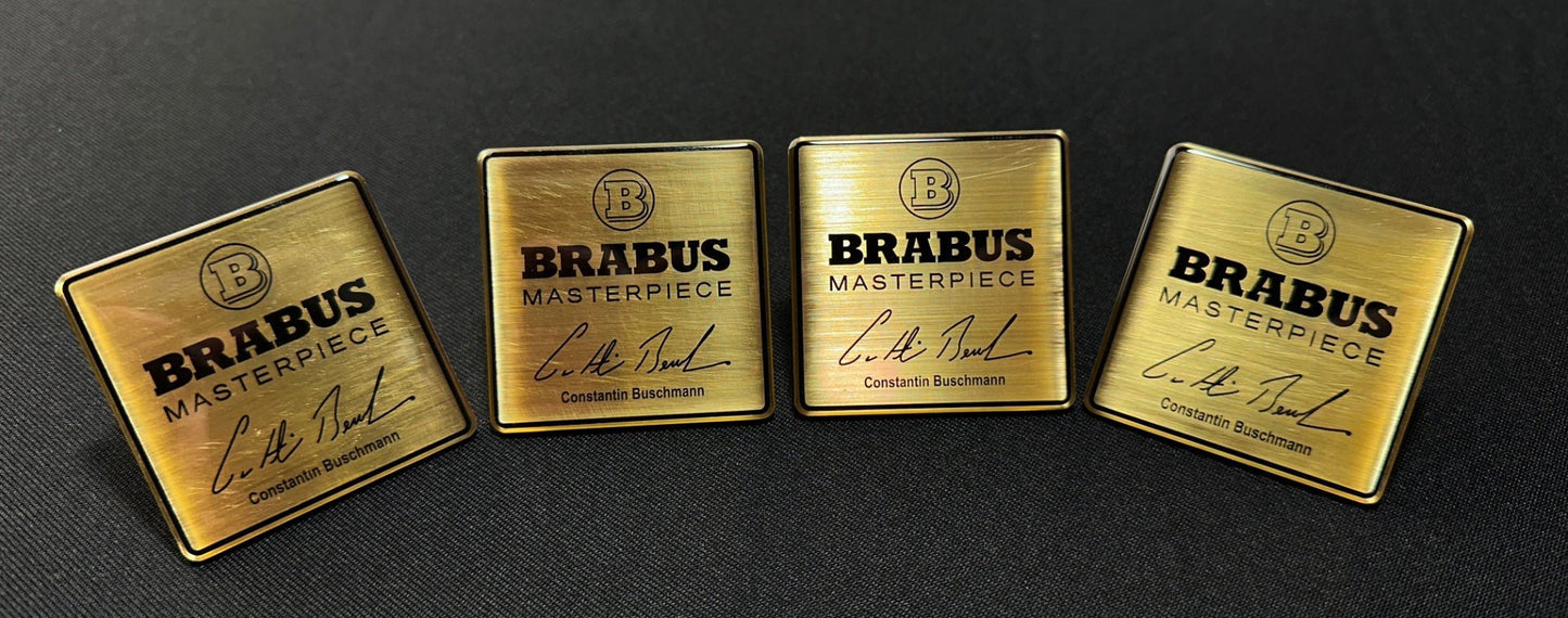 Metal Brabus Masterpiece Gold seats emblem badge logo set for Mercedes-Benz W463A G-Class