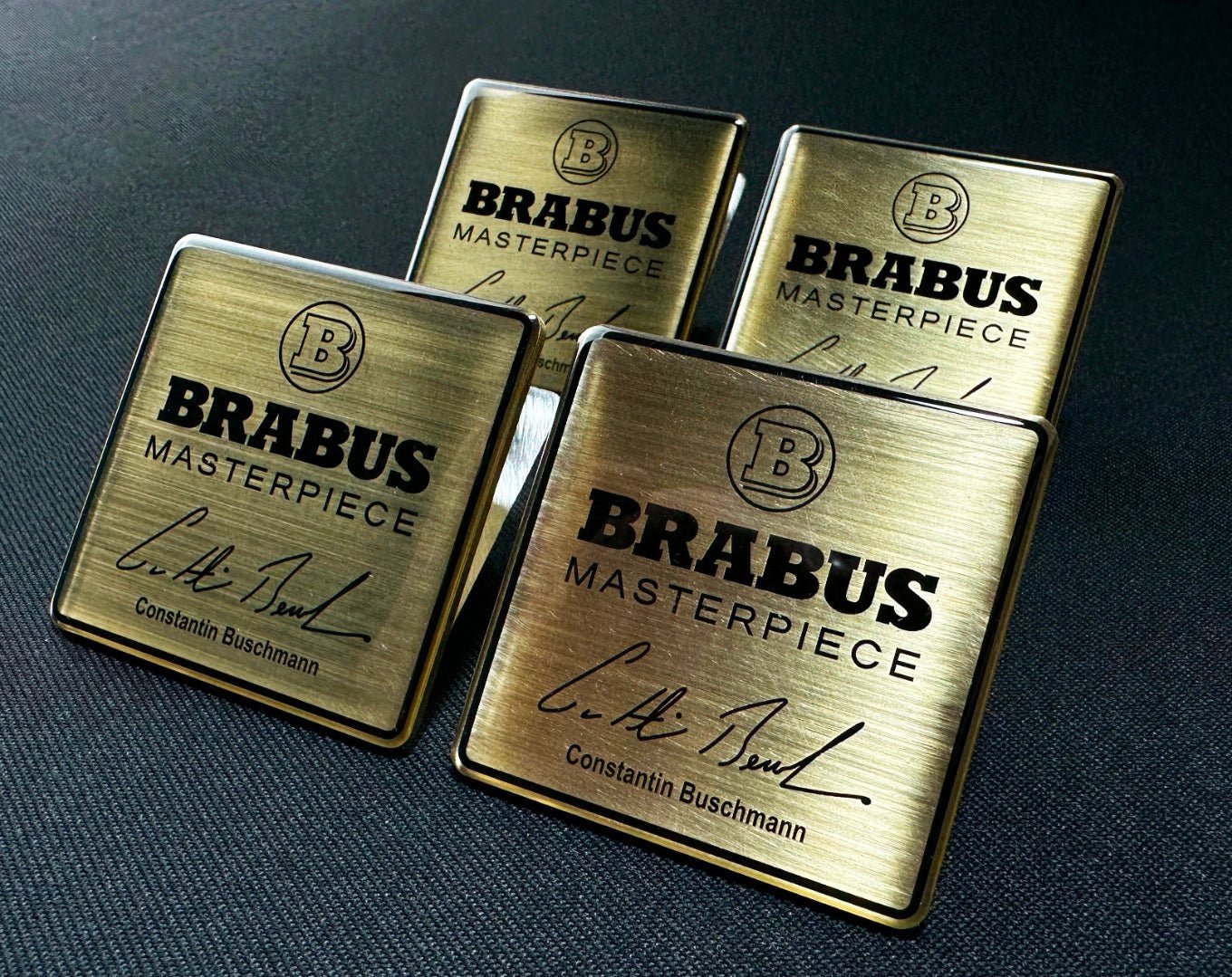 Metal Brabus Masterpiece Gold seats emblem badge logo set for Mercedes-Benz W463A G-Class