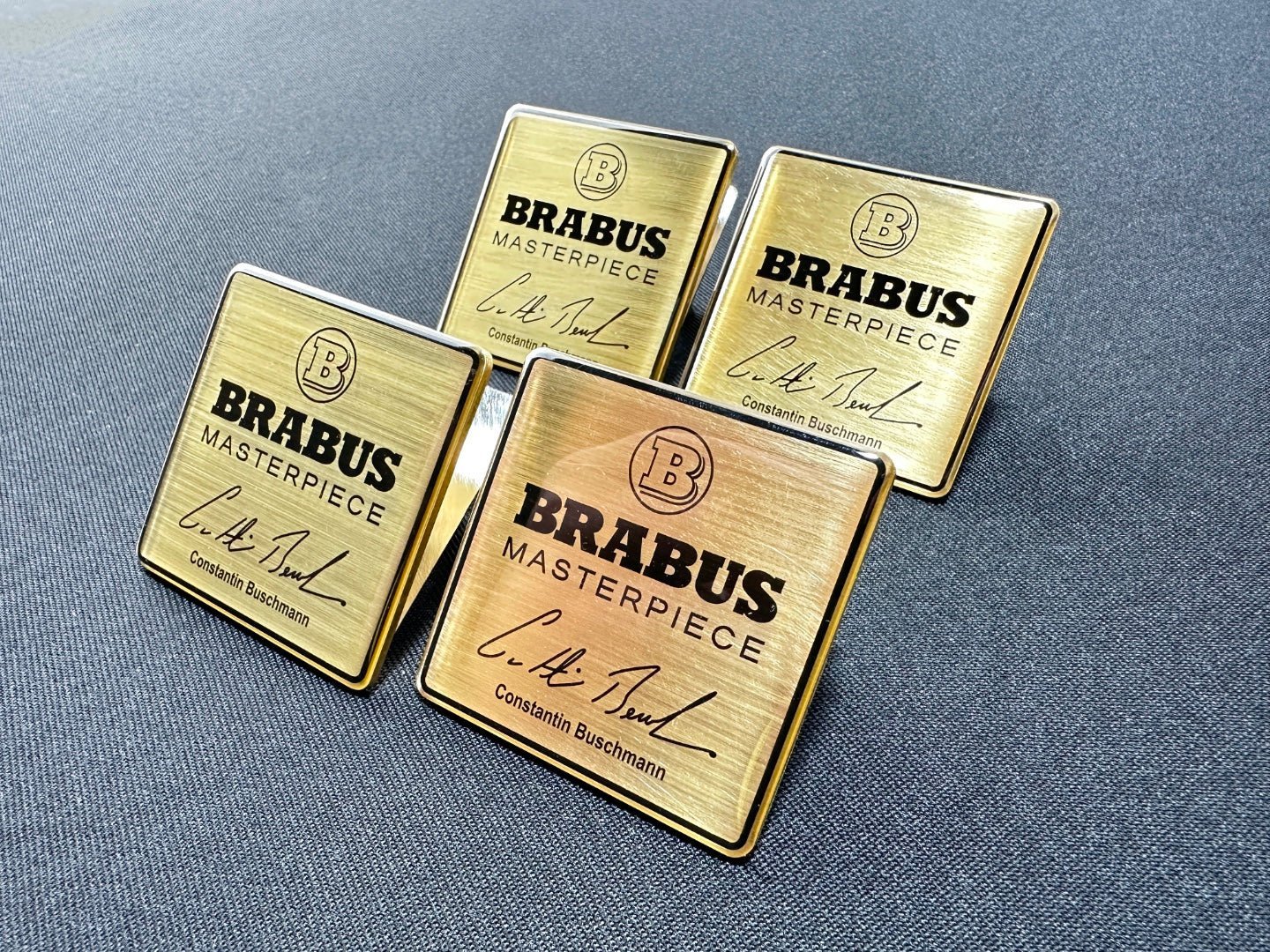 Metal Brabus Masterpiece Gold seats emblem badge logo set for Mercedes-Benz W463A G-Class