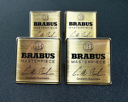 Metal Brabus Masterpiece Gold seats emblem badge logo set for Mercedes-Benz W463A G-Class