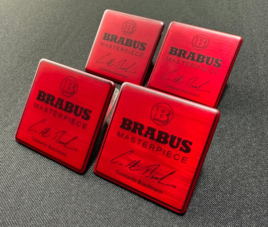 Metal Brabus Red Masterpiece seats emblem badge logo set for Mercedes-Benz W463A G-Class