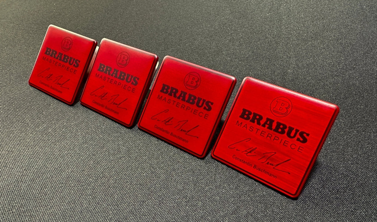 Metal Brabus Red Masterpiece seats emblem badge logo set for Mercedes-Benz W463A G-Class