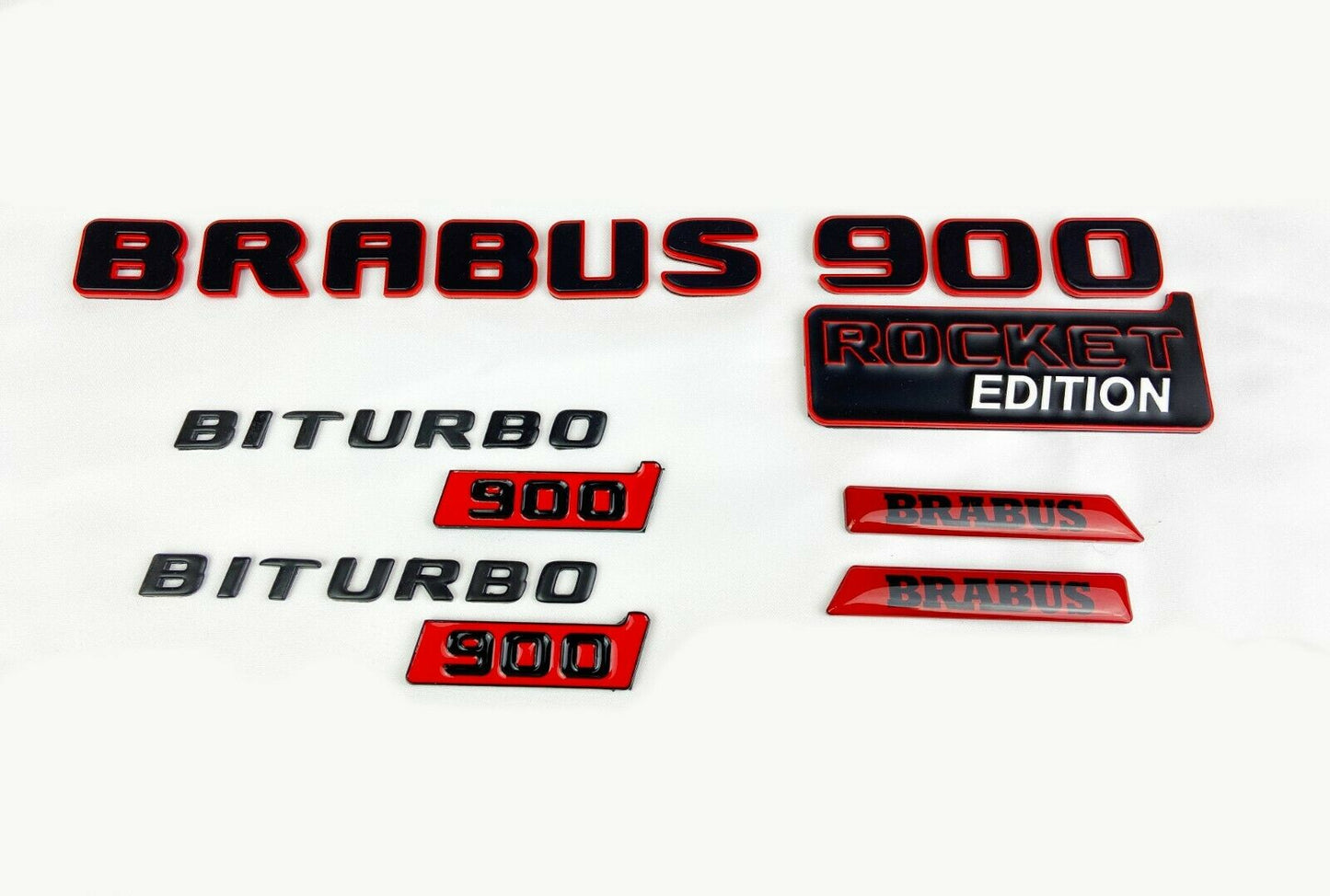 Metallic Brabus Rocket G900 style emblem badges set for Mercedes-Benz W463 W463A W464 G-Class