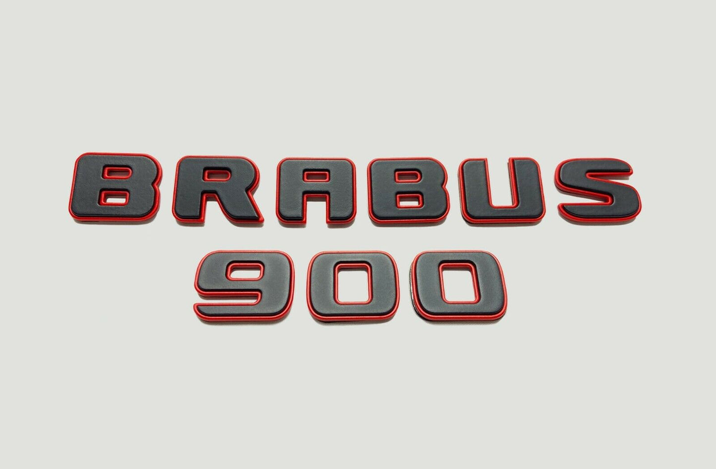 Metallic emblems badges Brabus 900 ROCKET style for Mercedes-Benz G-Class W463 W463A Black Red Set