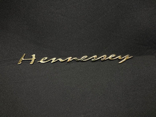 Metal Hennessey badge golden gloss emblem refurbished for car trunk