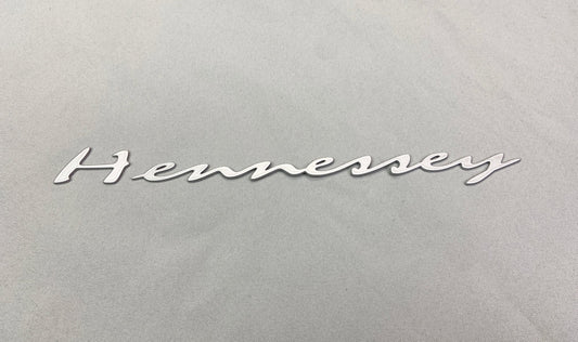 Metal Hennessey badge silver gloss emblem refurbished for car trunk