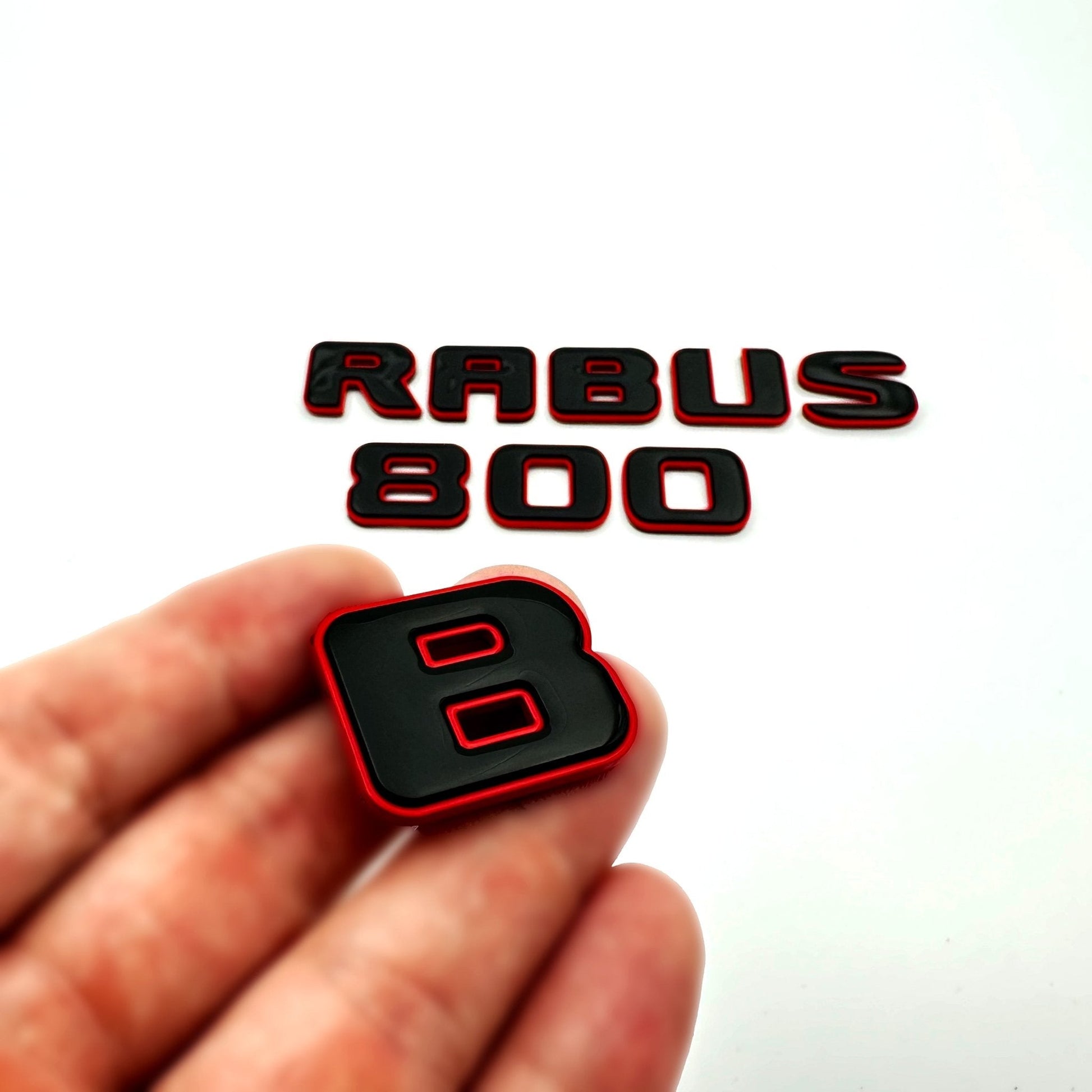 Metallic RED Brabus 800 emblems badges set for Mercedes-Benz G-Class W463 W463A W464