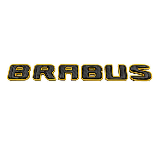 Metallic with carbon fiber Brabus yellow emblems badges set for Mercedes-Benz G-Class W463 W463A W464