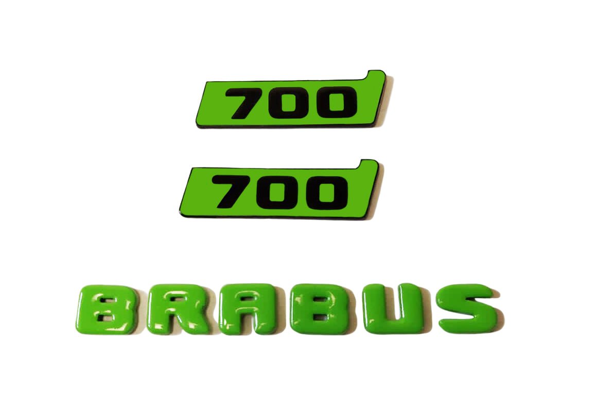 Metal Brabus Biturbo 700 green fenders emblem logo badges for Mercedes-Benz W463 W463A W464 G-Class