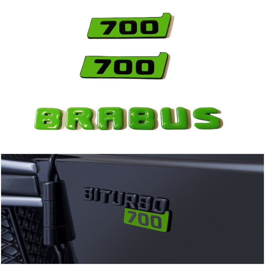 Metal Brabus Biturbo 700 green fenders emblem logo badges for Mercedes-Benz W463 W463A W464 G-Class