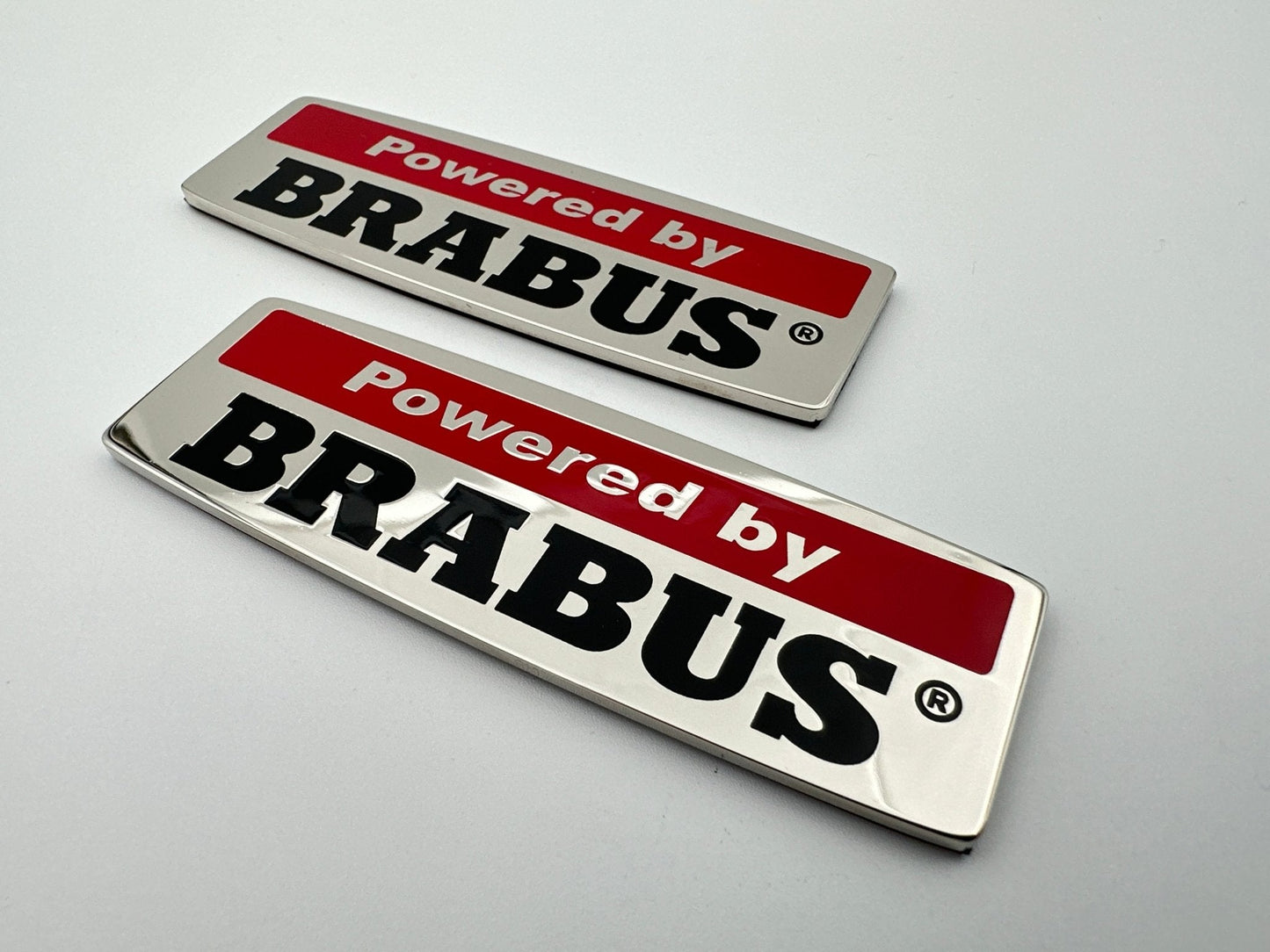 Powered by Brabus style fender emblems logo for Mercedes-Benz W463 W463A W464 G-Class 2pcs set