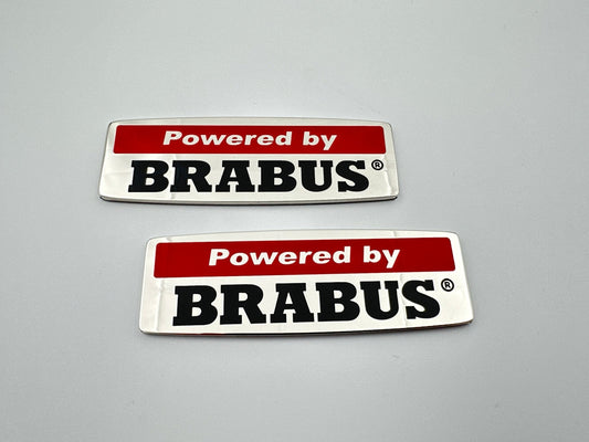 Powered by Brabus style fender emblems logo for Mercedes-Benz W463 W463A W464 G-Class 2pcs set