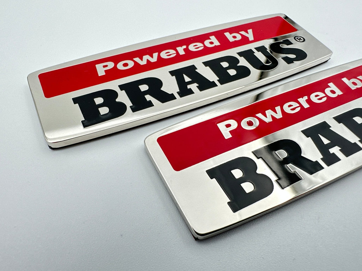 Powered by Brabus style fender emblems logo for Mercedes-Benz W463 W463A W464 G-Class 2pcs set
