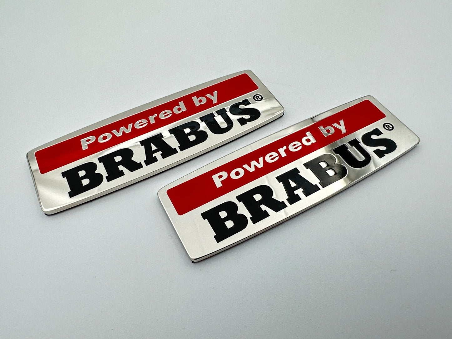 Powered by Brabus style fender emblems logo for Mercedes-Benz W463 W463A W464 G-Class 2pcs set