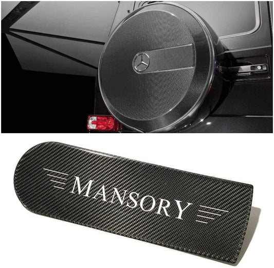 Rear Spare Tire Wheel Cover Badge Emblem Logo Carbon Fiber Mansory for Mercedes-Benz W463 W463A W464 G-Class G-Wagon