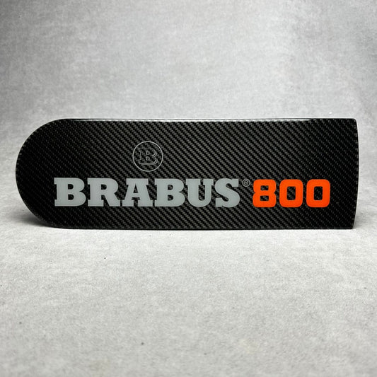 Rear spare tire wheel cover emblem Brabus 800 Orange carbon fiber for Mercedes-Benz W463 W463A W464 G-Wagon