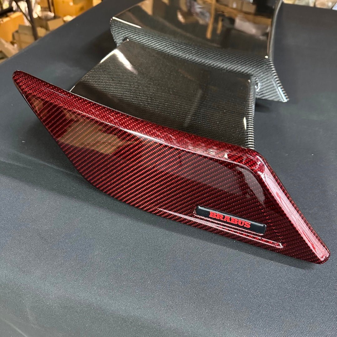 Red carbon fiber rear roof spoiler Brabus Rocket Style for Mercedes-Benz W463 W463A W464 G-Class