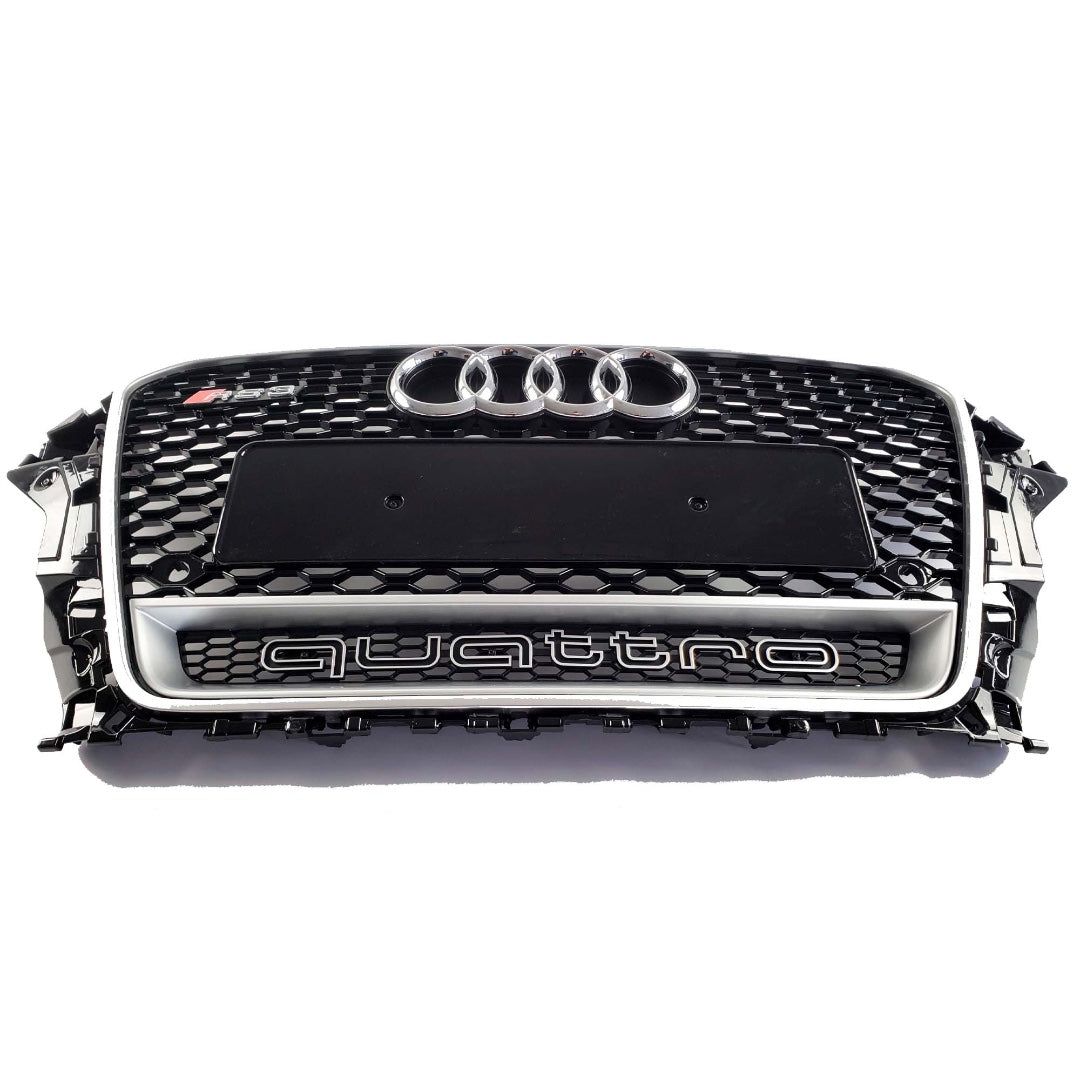 RS3 chrome black quattro front bumper radiator grille for Audi A3 2012-2015