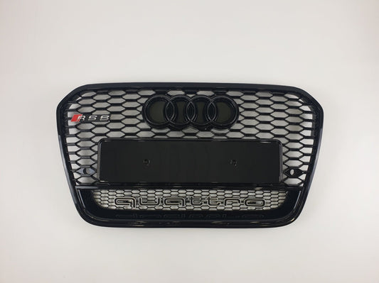 RS6 black QUATTRO front bumper radiator grille for Audi A6 S6 C7 2012-2015