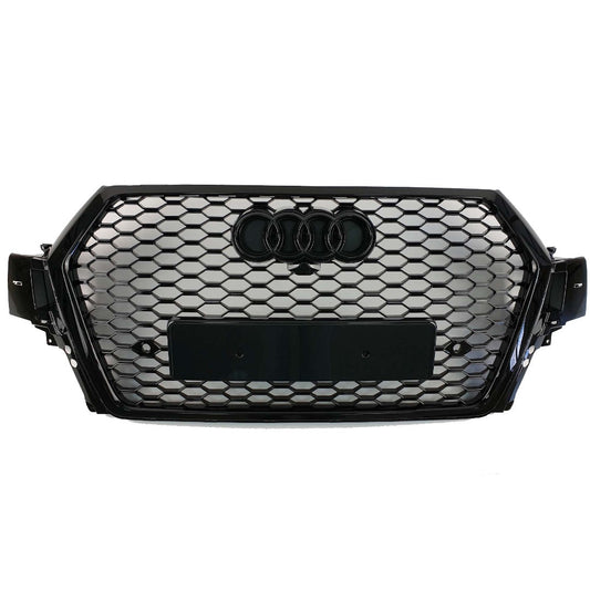 RSQ7 front bumper black radiator grille for Audi Q7 4M 2015-2019