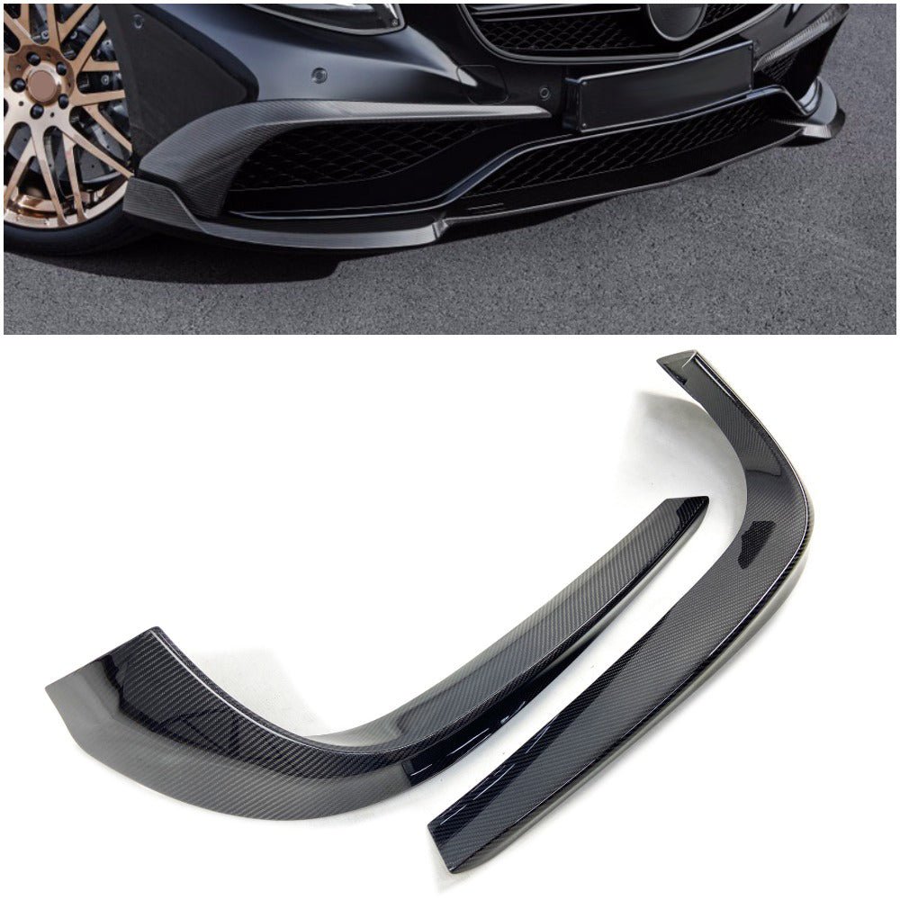 Сarbon fiber Brabus front bumper attachment lip covers for Mercedes-Benz S-Class W217 / C217