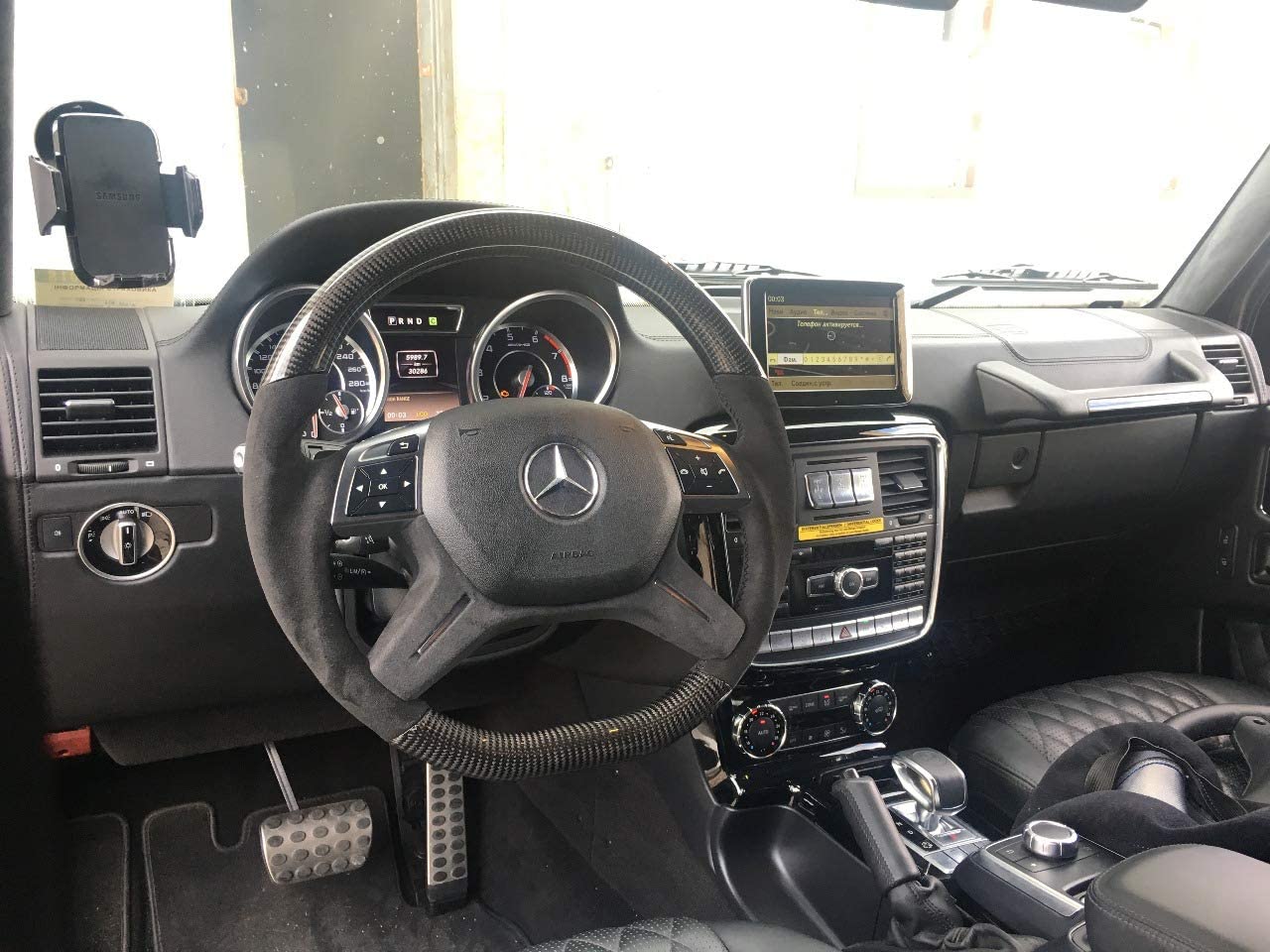 Steering Wheel Carbon Alcantara Center for Mercedes-Benz ML W166 GL GLS GLE W463 W212