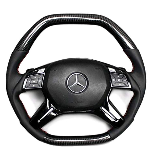 Steering Wheel Carbon Leather + Paddle shifts for Mercedes-Benz ML W166 GL GLS GLE W29 W463 W212