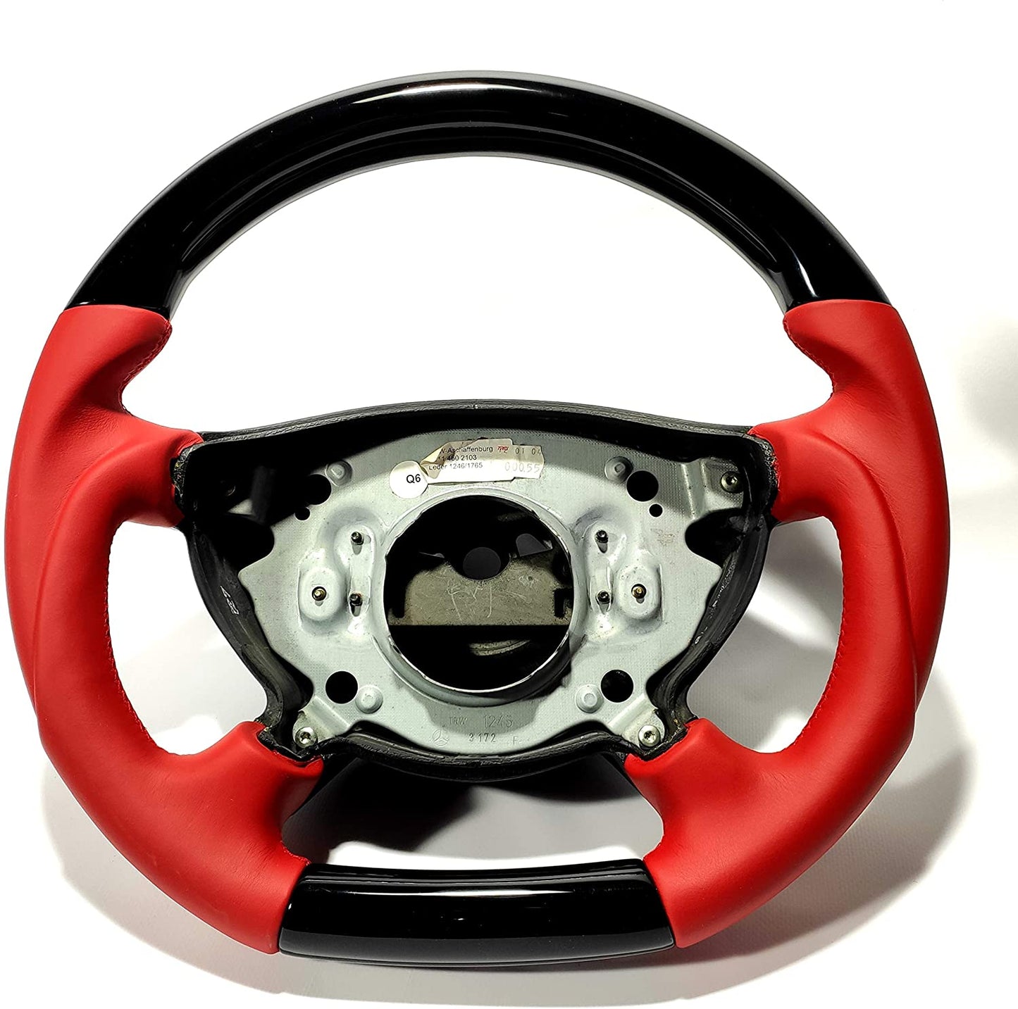 Steering Wheel Piano black Red Leather for Mercedes-Benz Mercedes G CLK E CLS SL Class W209 W211 W219 W463