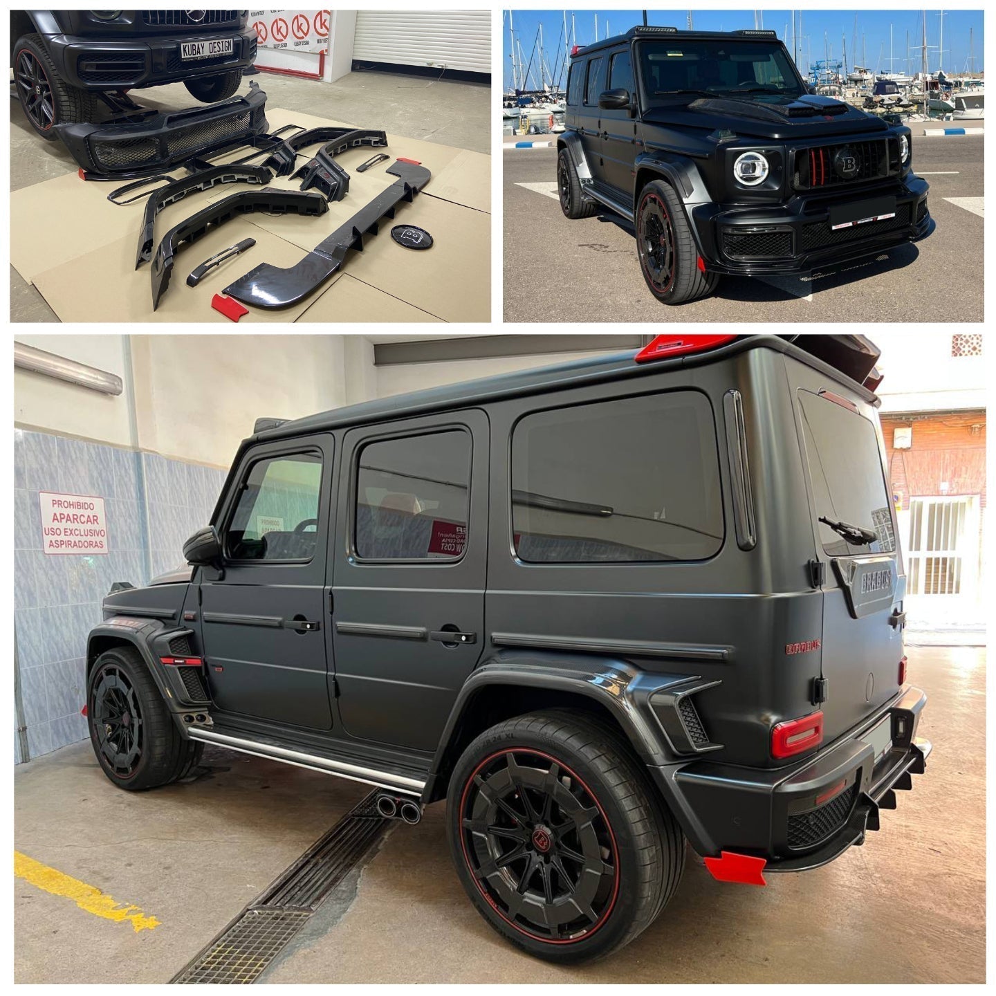 W463A Mercedes 2019+ G63 Brabus Widestar Rocket G900 Edition carbon fiber styling body kit. Carbon parts + plastic body kit.