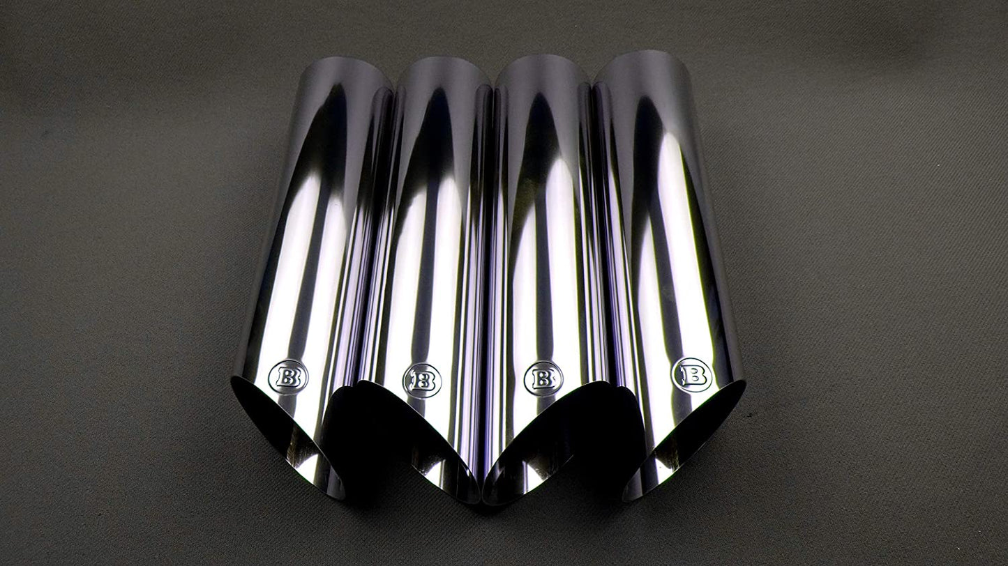 W463A W463 Brabus Stainless Steel Chrome Exhaust Pipes Tips 4 pcs