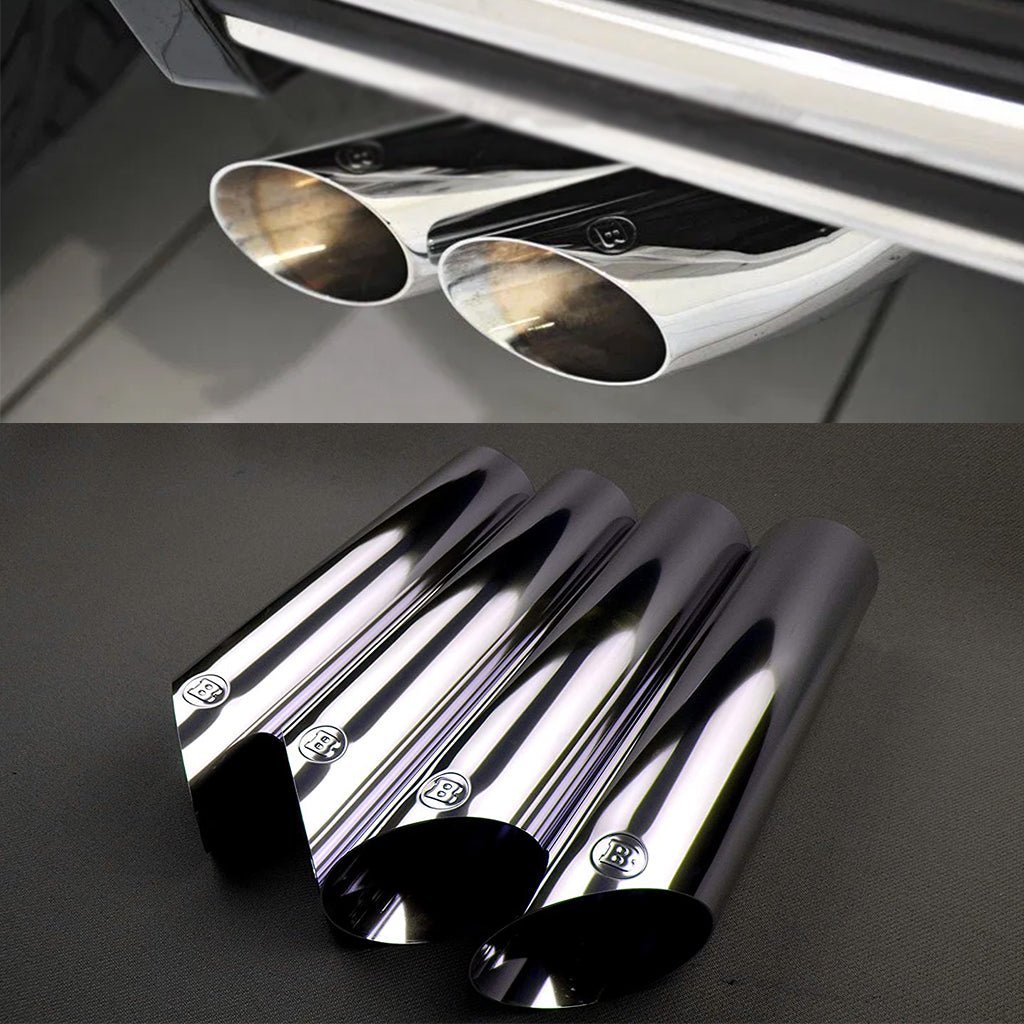 W463A W463 Brabus Stainless Steel Chrome Exhaust Pipes Tips 4 pcs