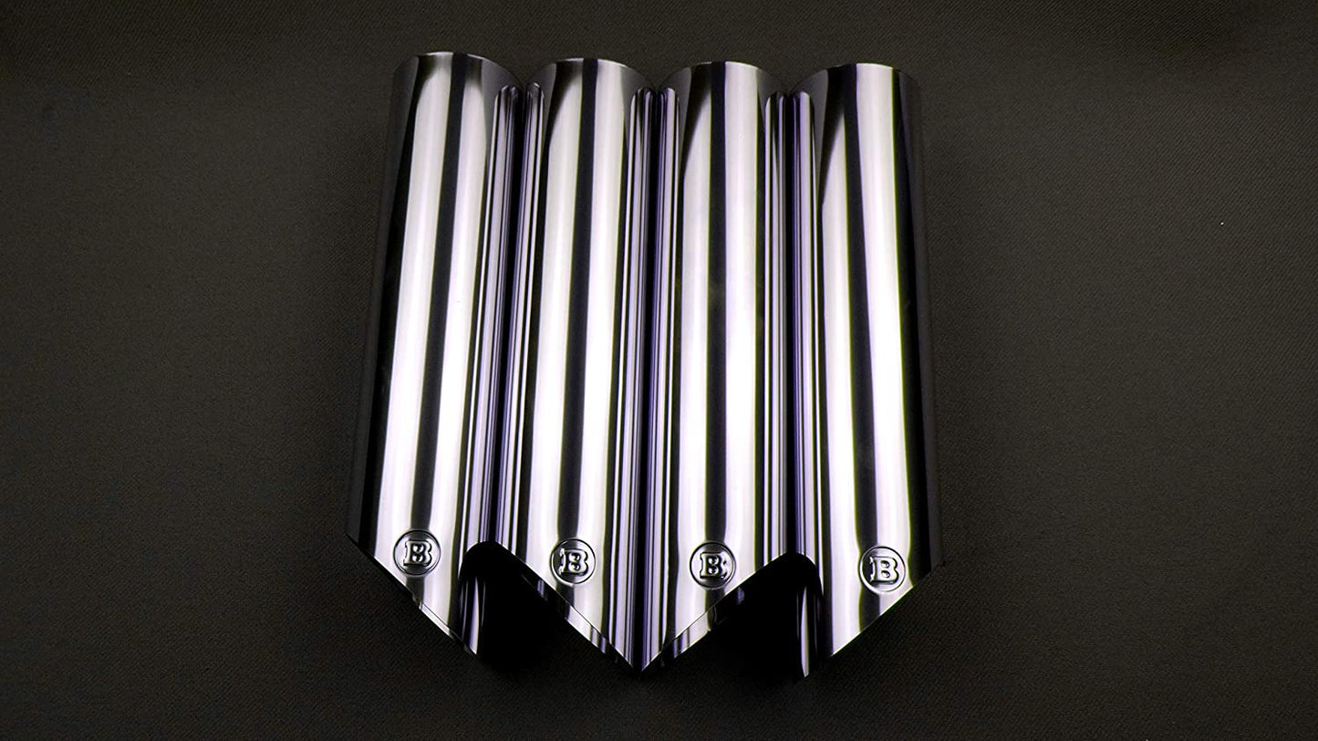 W463A W463 Brabus Stainless Steel Chrome Exhaust Pipes Tips 4 pcs