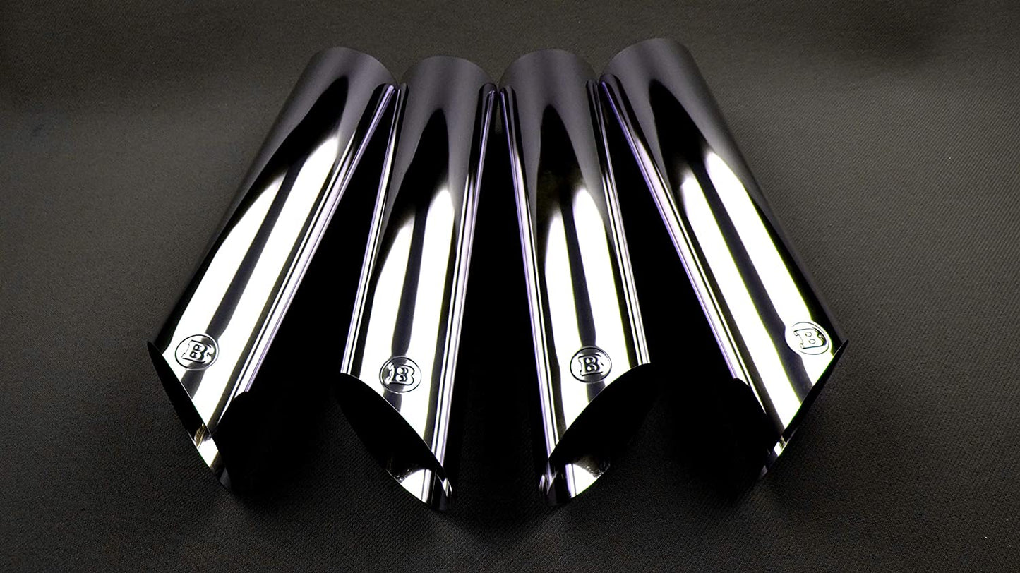 W463A W463 Brabus Stainless Steel Chrome Exhaust Pipes Tips 4 pcs